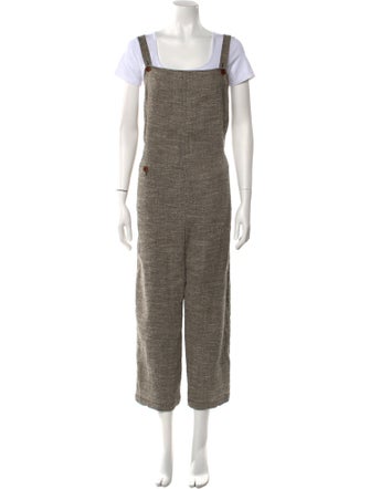 Rachel Comey Linen Tweed Pattern Jumpsuit