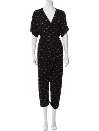 Rachel Comey Printed V-Neck Jumpsuit