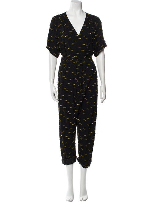 Rachel Comey Printed V-Neck Jumpsuit