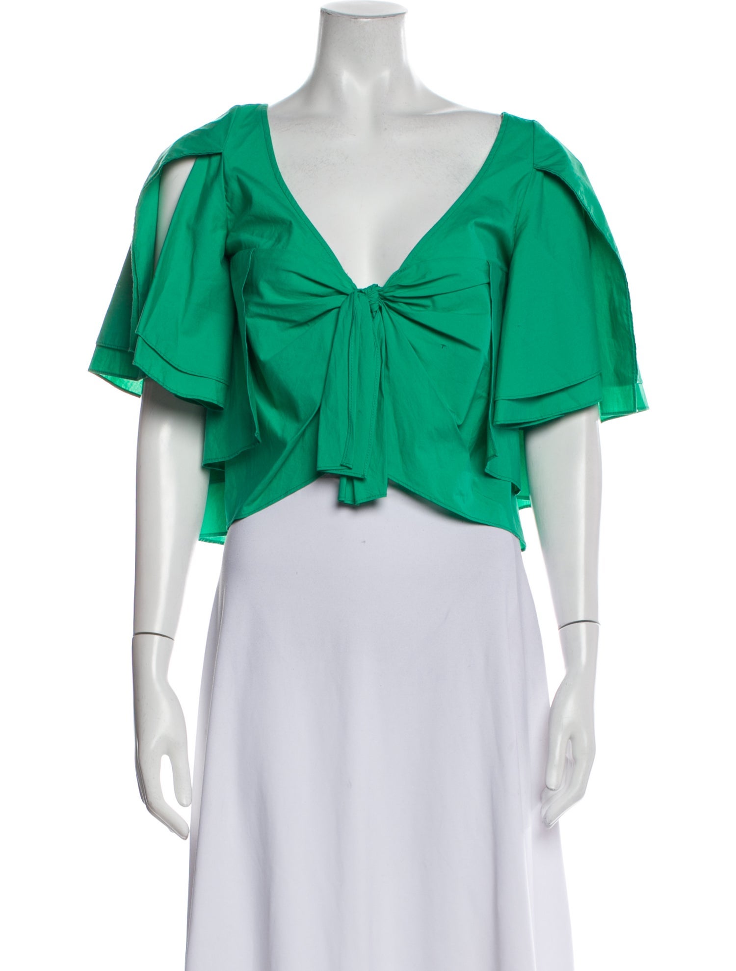 Rachel Comey V-Neck Short Sleeve Crop Top