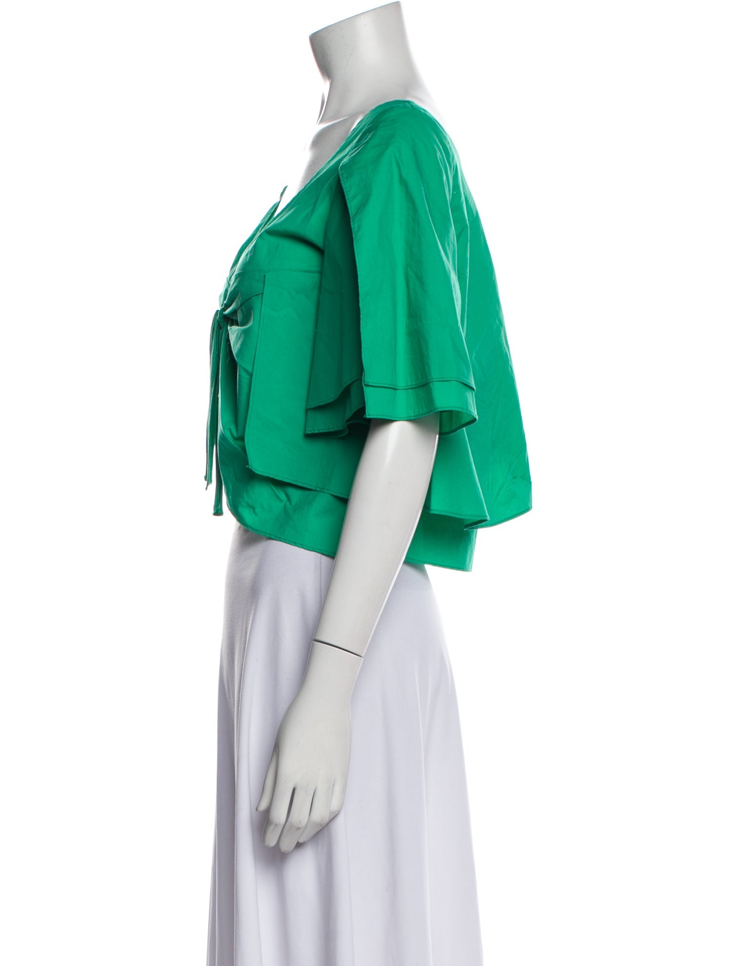 Rachel Comey V-Neck Short Sleeve Crop Top