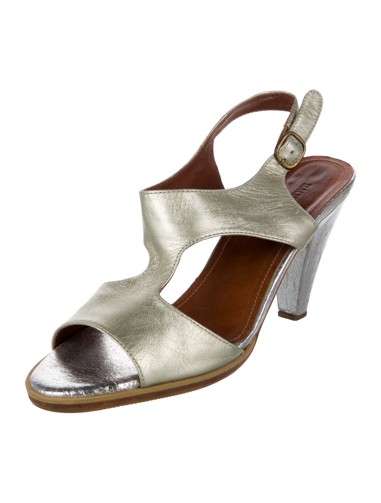 Rachel Comey Leather Animal Print Slingback Sandals