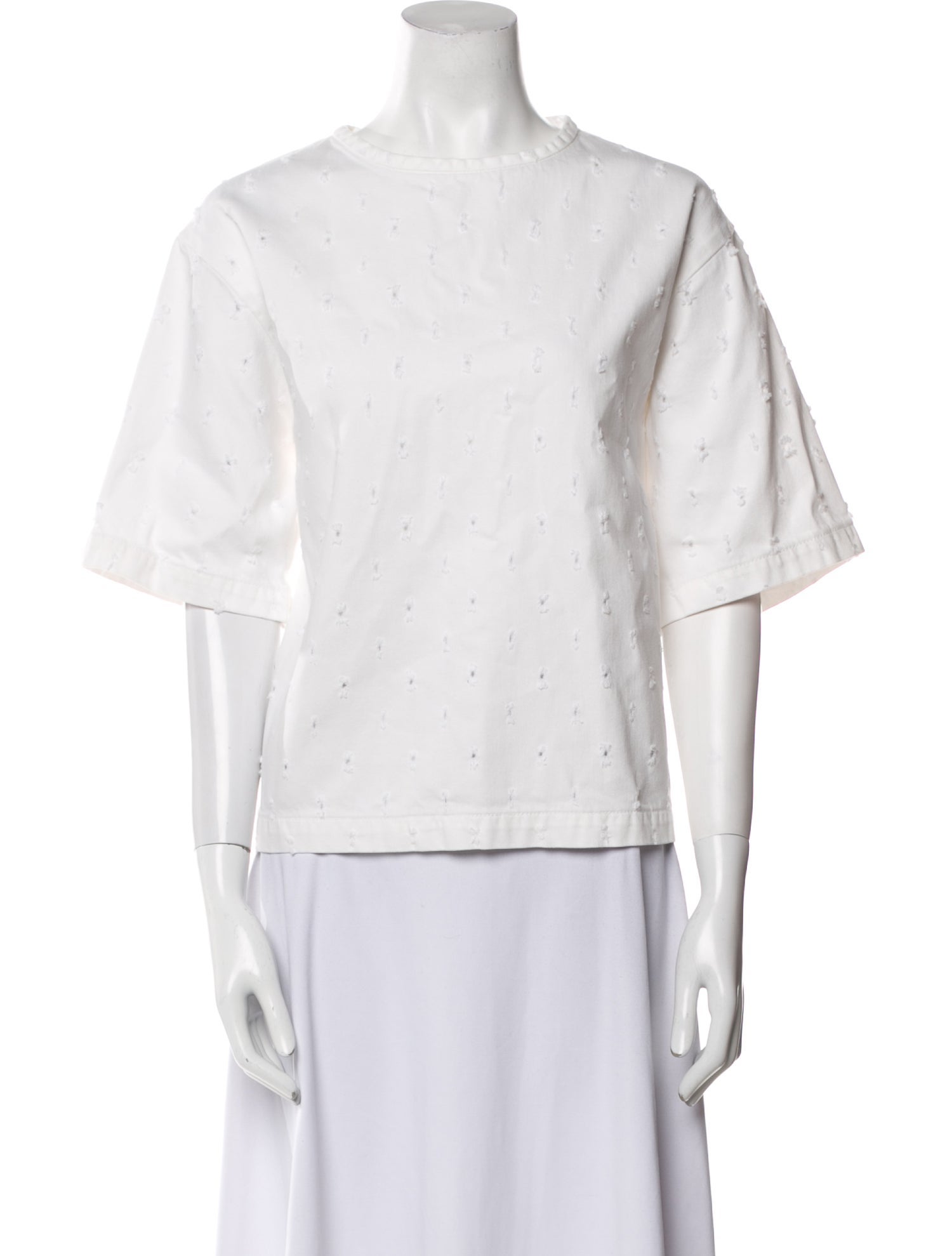 Rachel Comey Crew Neck Three-Quarter Sleeve Top