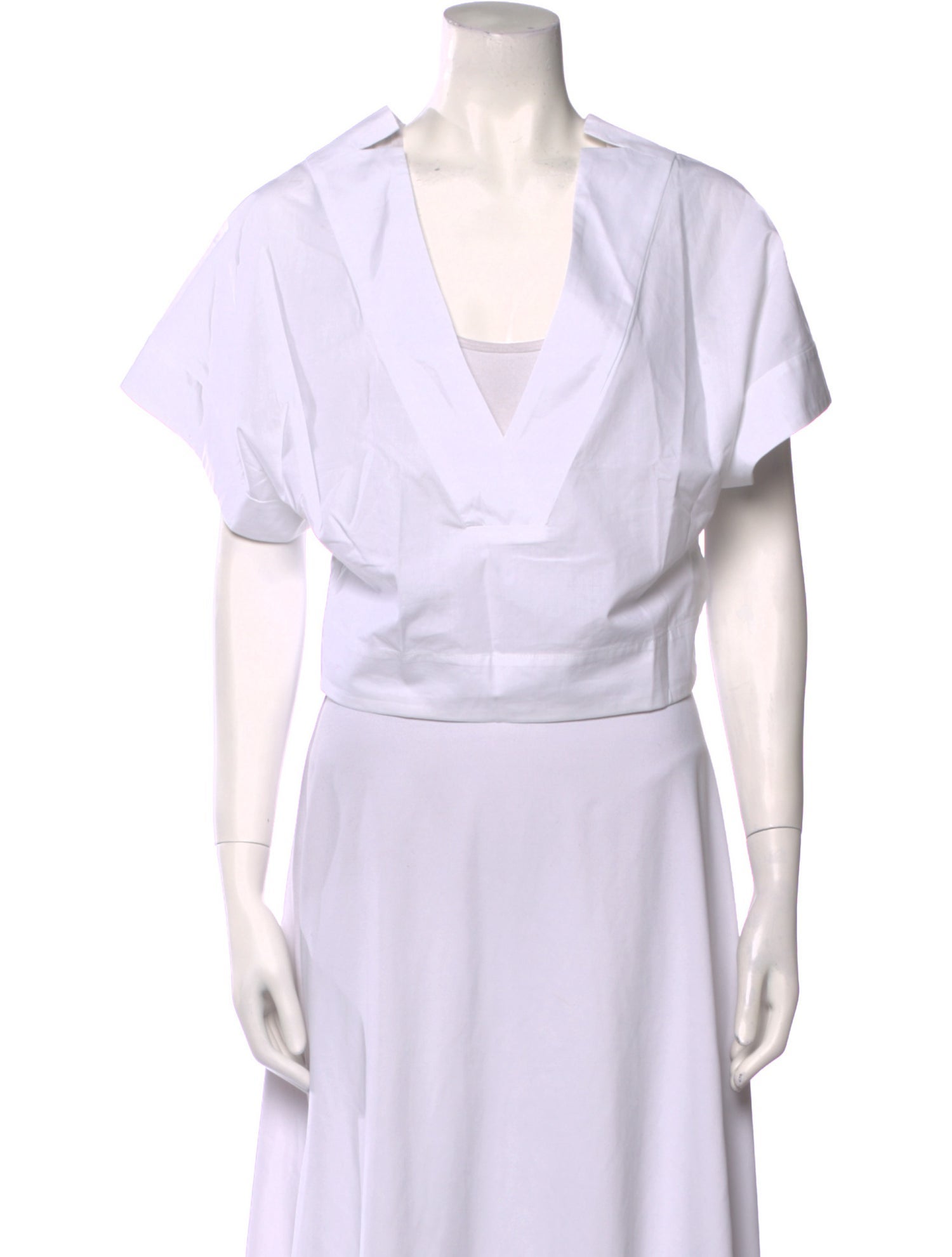 Rachel Comey V-Neck Short Sleeve Crop Top