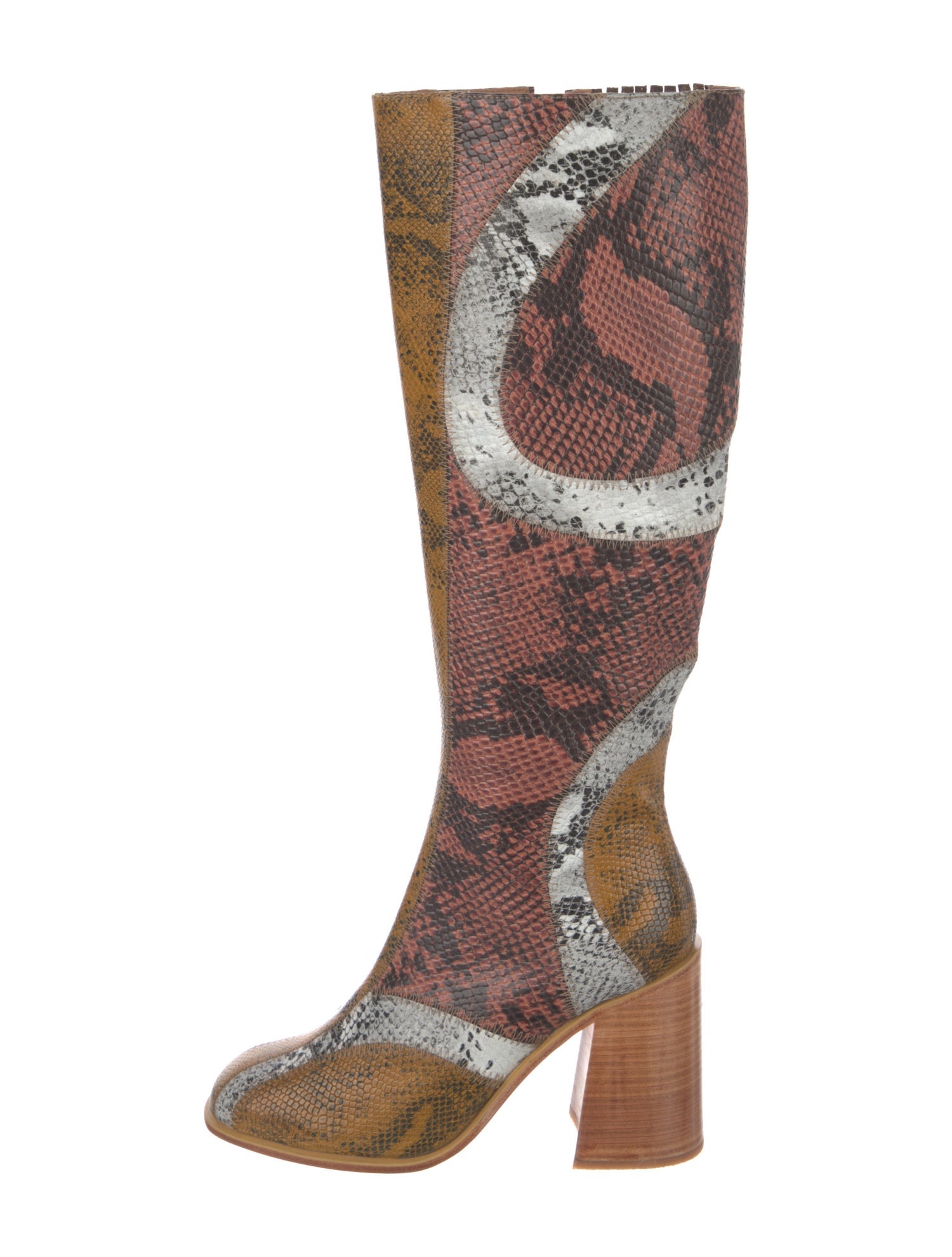 Rachel Comey Embossed Leather Animal Print Boots