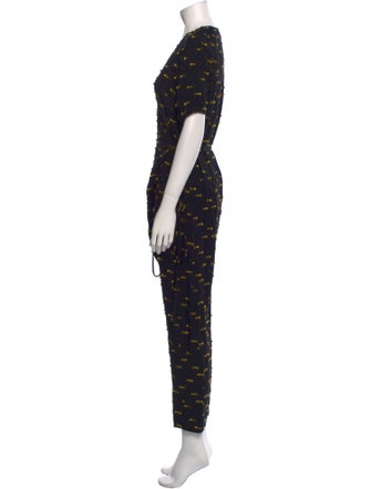 Rachel Comey Printed V-Neck Jumpsuit