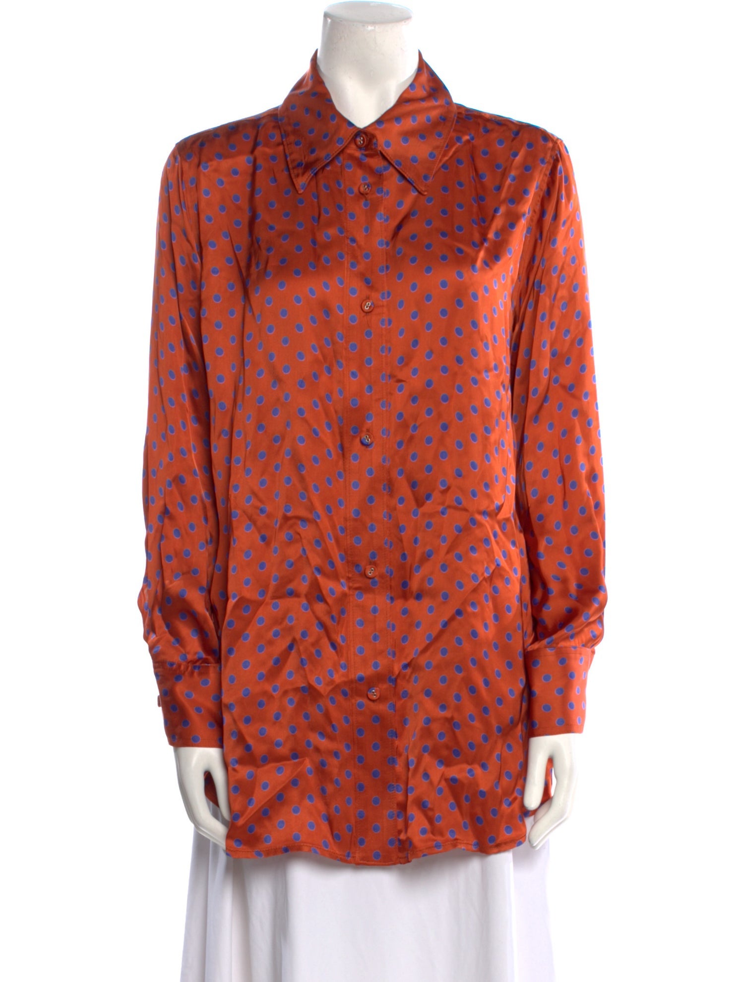 Rachel Comey Printed Long Sleeve Button-Up Top