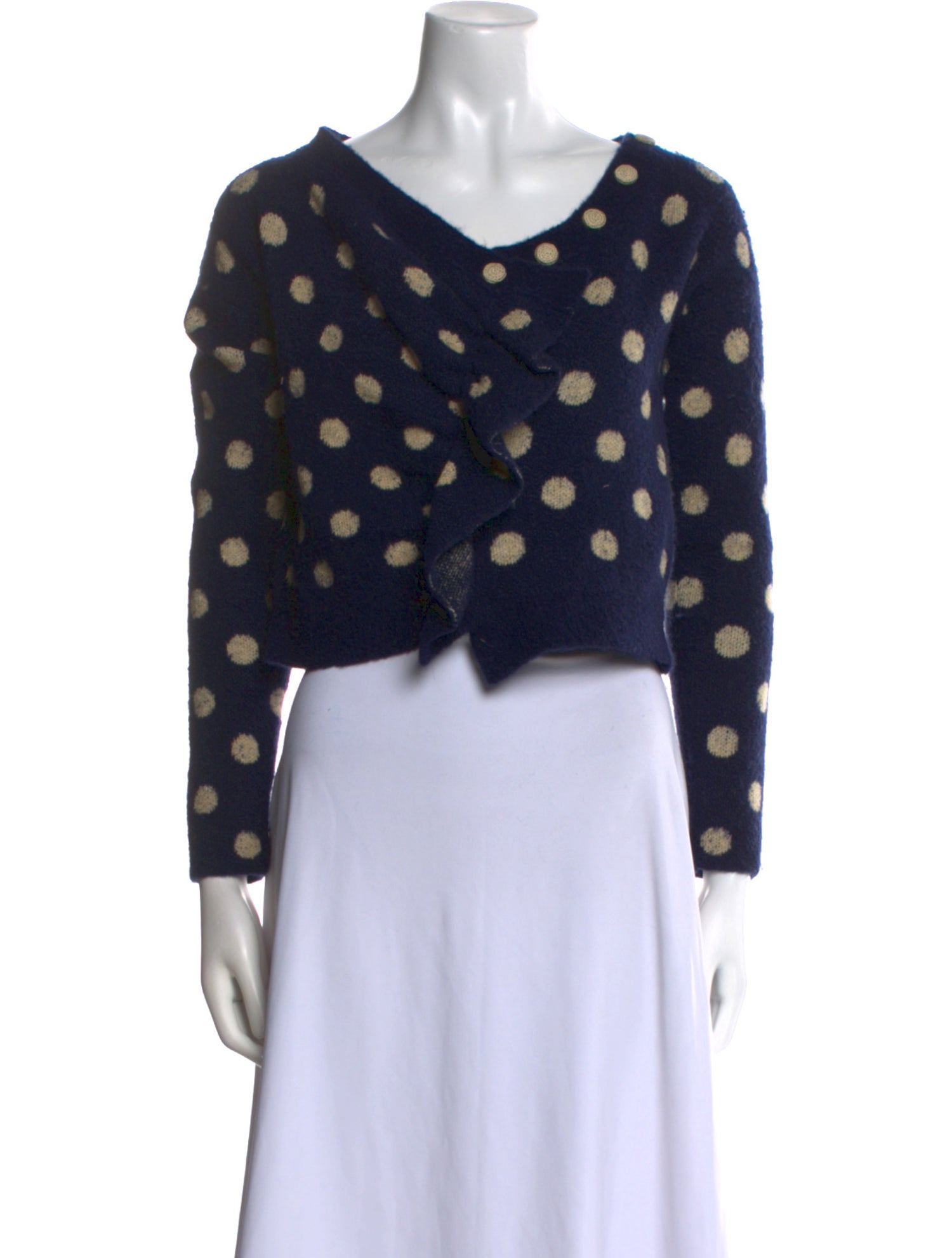 Rachel Comey Alpaca Polka Dot Print Sweater