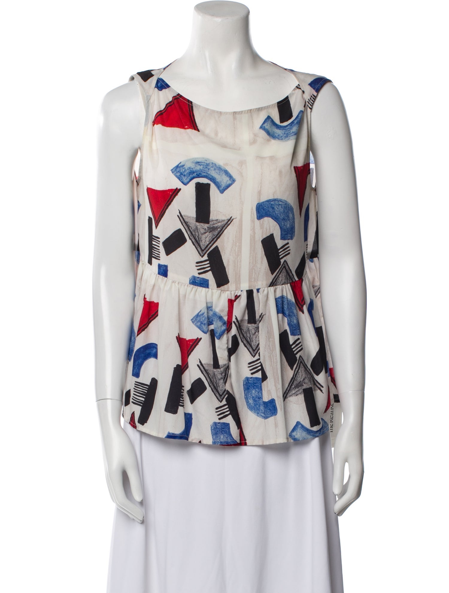Rachel Comey Printed Scoop Neck Top