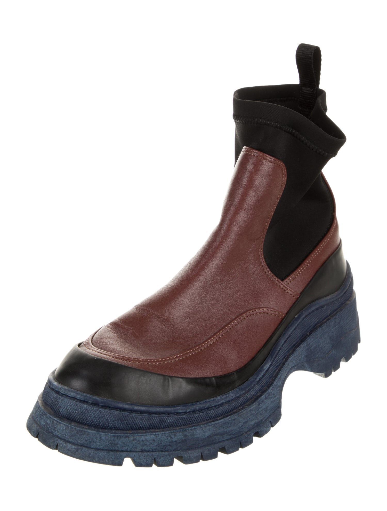 Rachel Comey Leather Colorblock Pattern Chelsea Boots