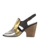 Rachel Comey Leather Colorblock Pattern Slingback Pumps
