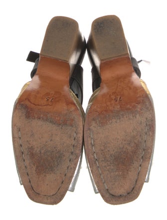 Rachel Comey Leather Colorblock Pattern Slingback Pumps