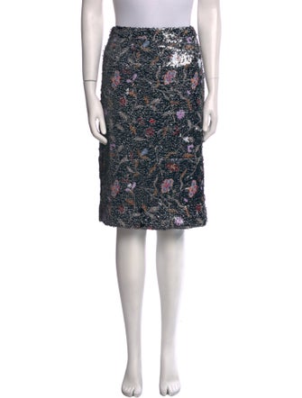 Rachel Comey Floral Print Knee-Length Skirt