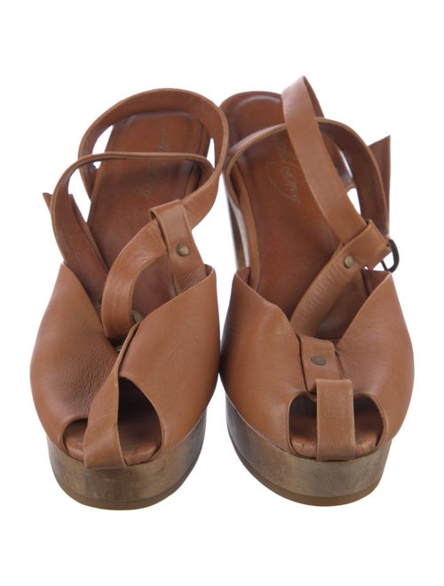 Rachel Comey Leather Colorblock Pattern T-Strap Pumps