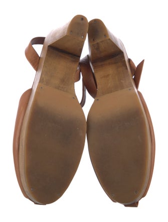 Rachel Comey Leather Colorblock Pattern T-Strap Pumps