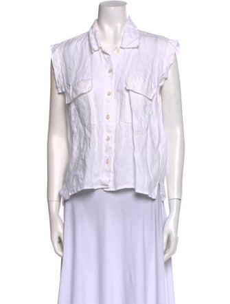 Rachel Comey Linen Sleeveless Button-Up Top