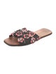 Rachel Comey Leather Floral Print Slides