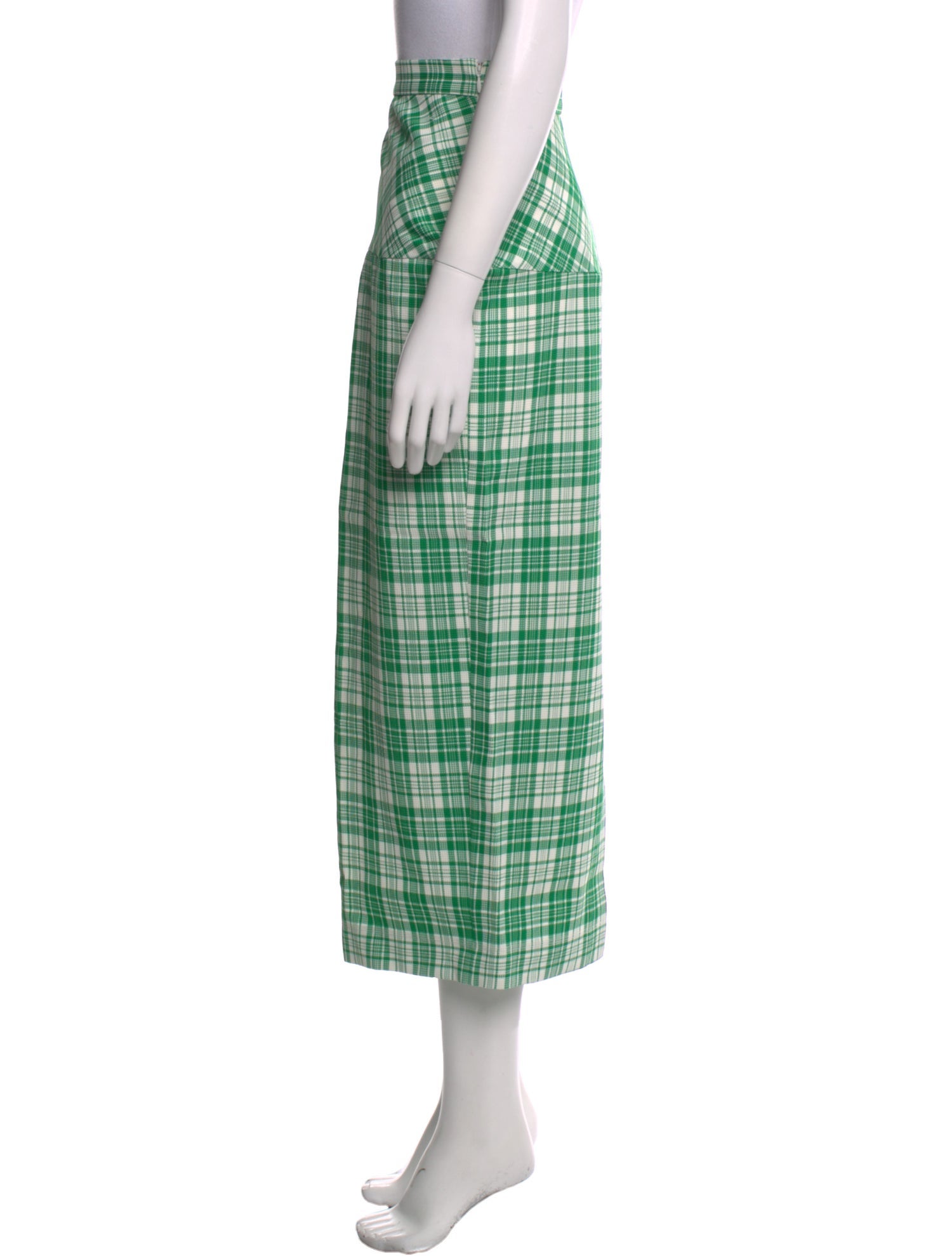 Rachel Comey Plaid Print Midi Length Skirt