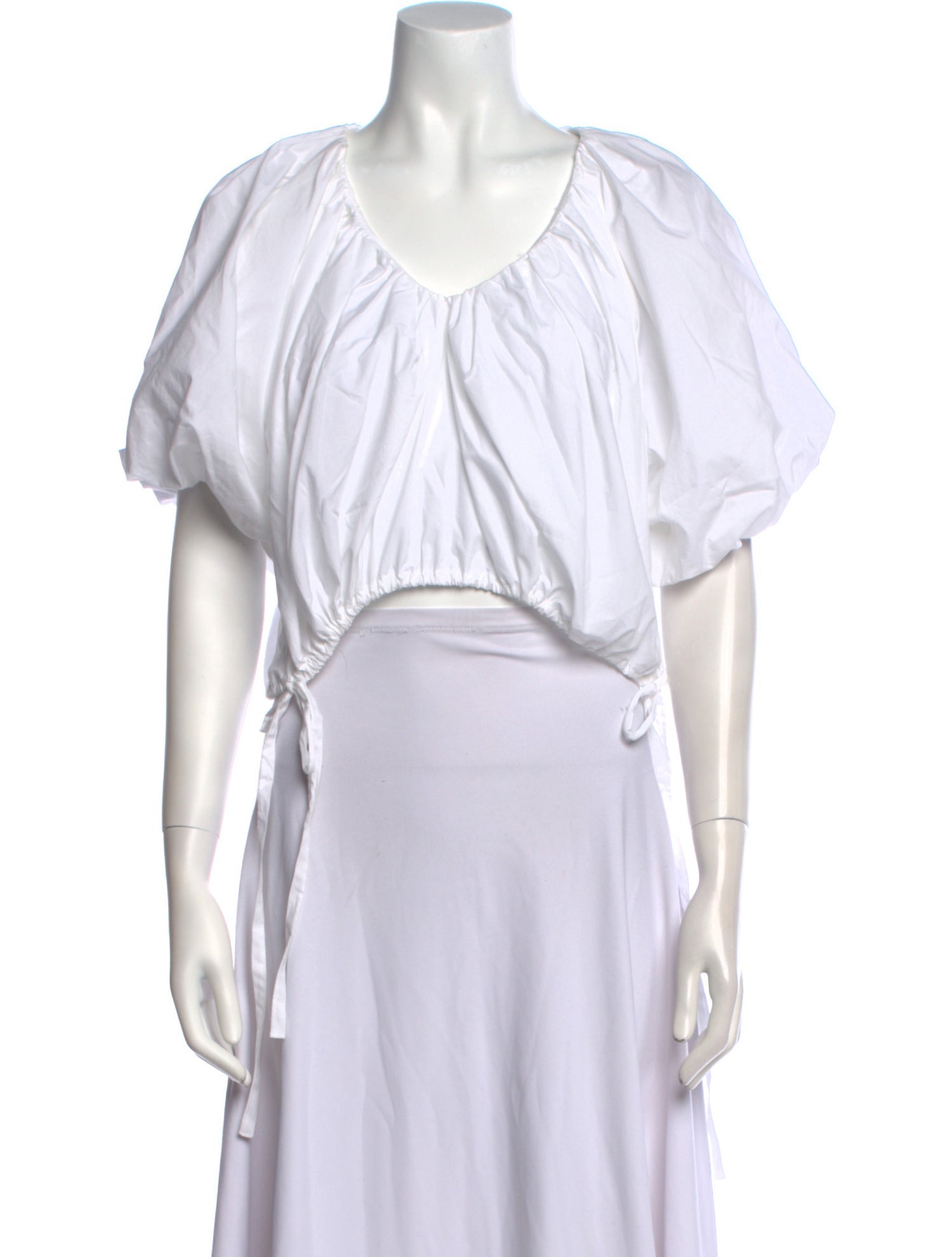 Rachel Comey Scoop Neck Short Sleeve Crop Top