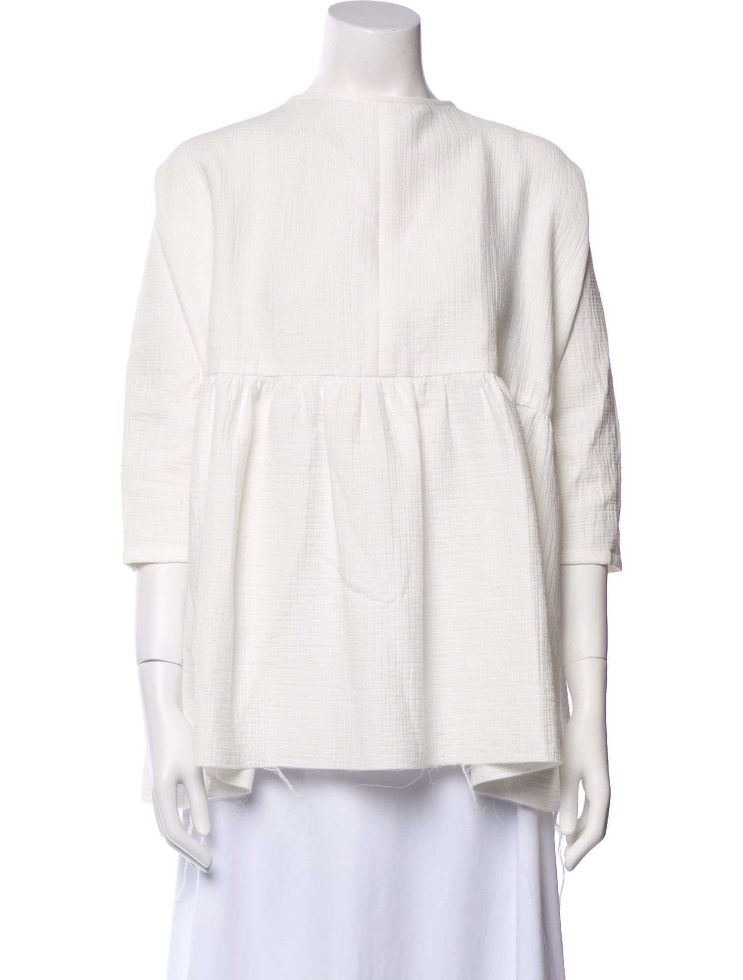 Rachel Comey Mock Neck Three-Quarter Sleeve Blouse