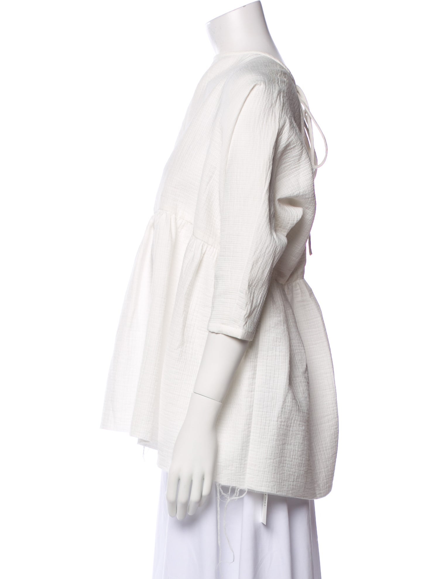 Rachel Comey Mock Neck Three-Quarter Sleeve Blouse