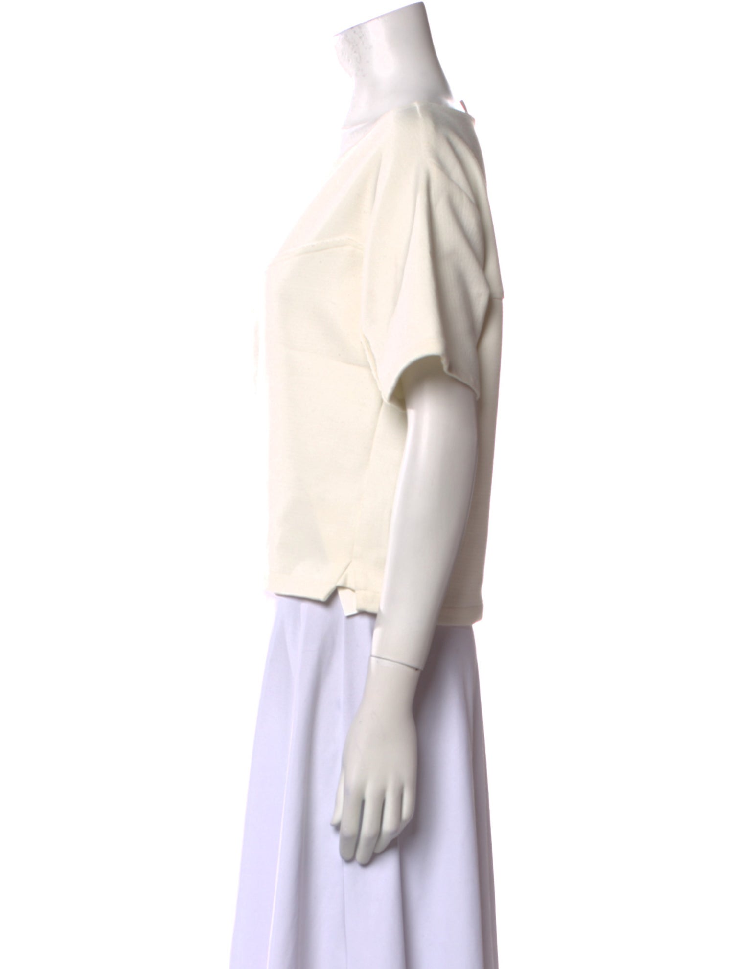 Rachel Comey Scoop Neck Short Sleeve Crop Top