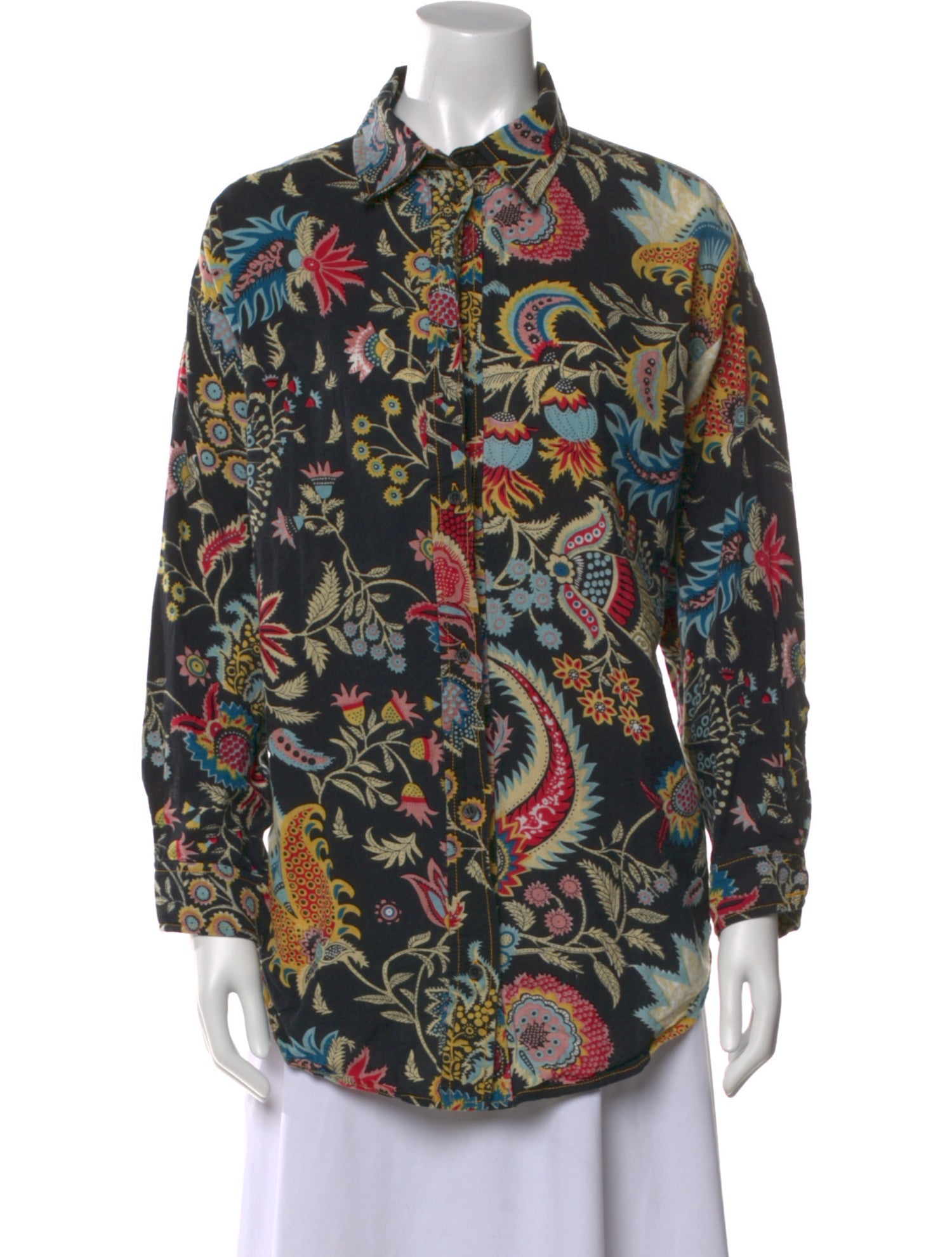Rachel Comey Floral Print Long Sleeve Blouse