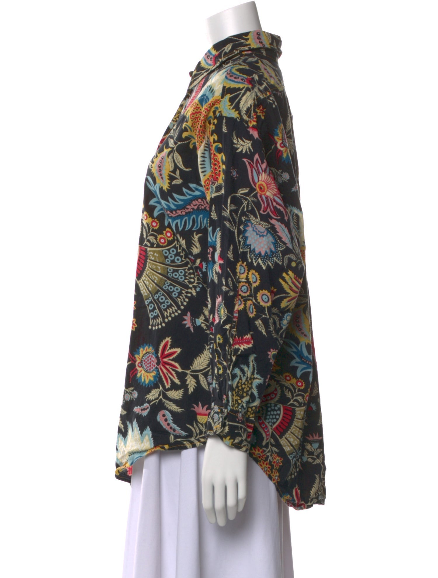 Rachel Comey Floral Print Long Sleeve Blouse