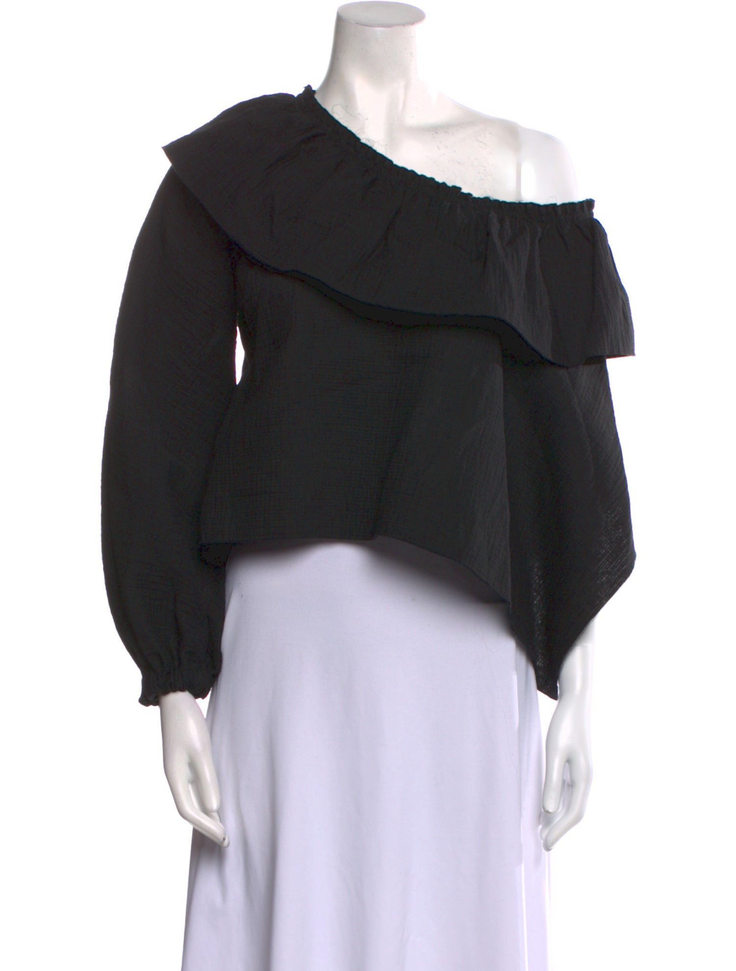 Rachel Comey Asymmetrical Long Sleeve Crop Top