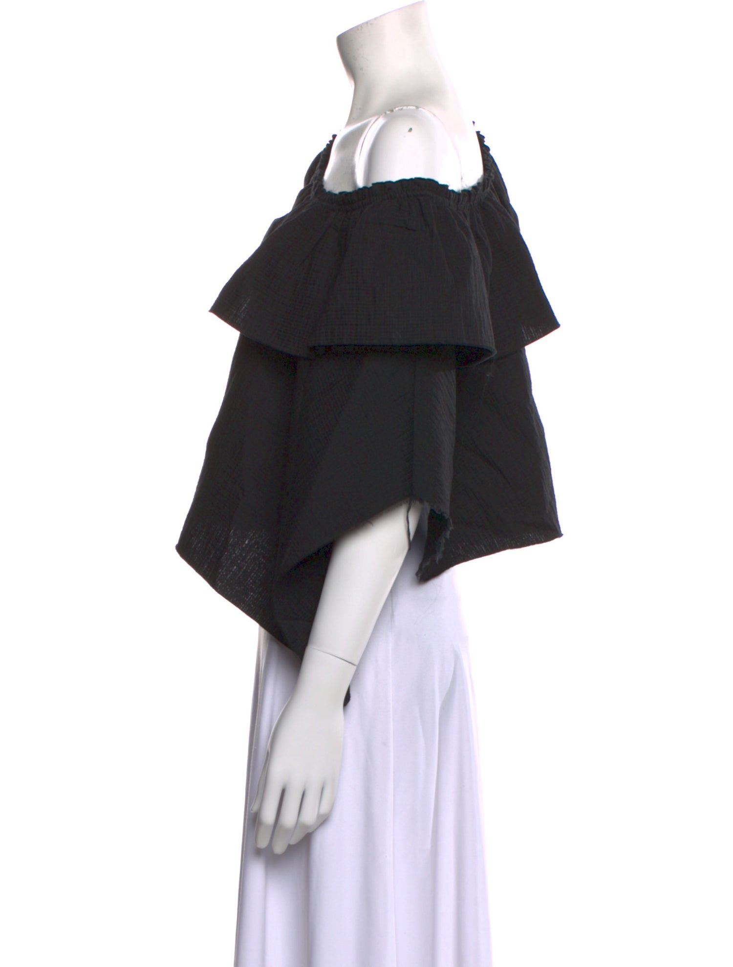 Rachel Comey Asymmetrical Long Sleeve Crop Top