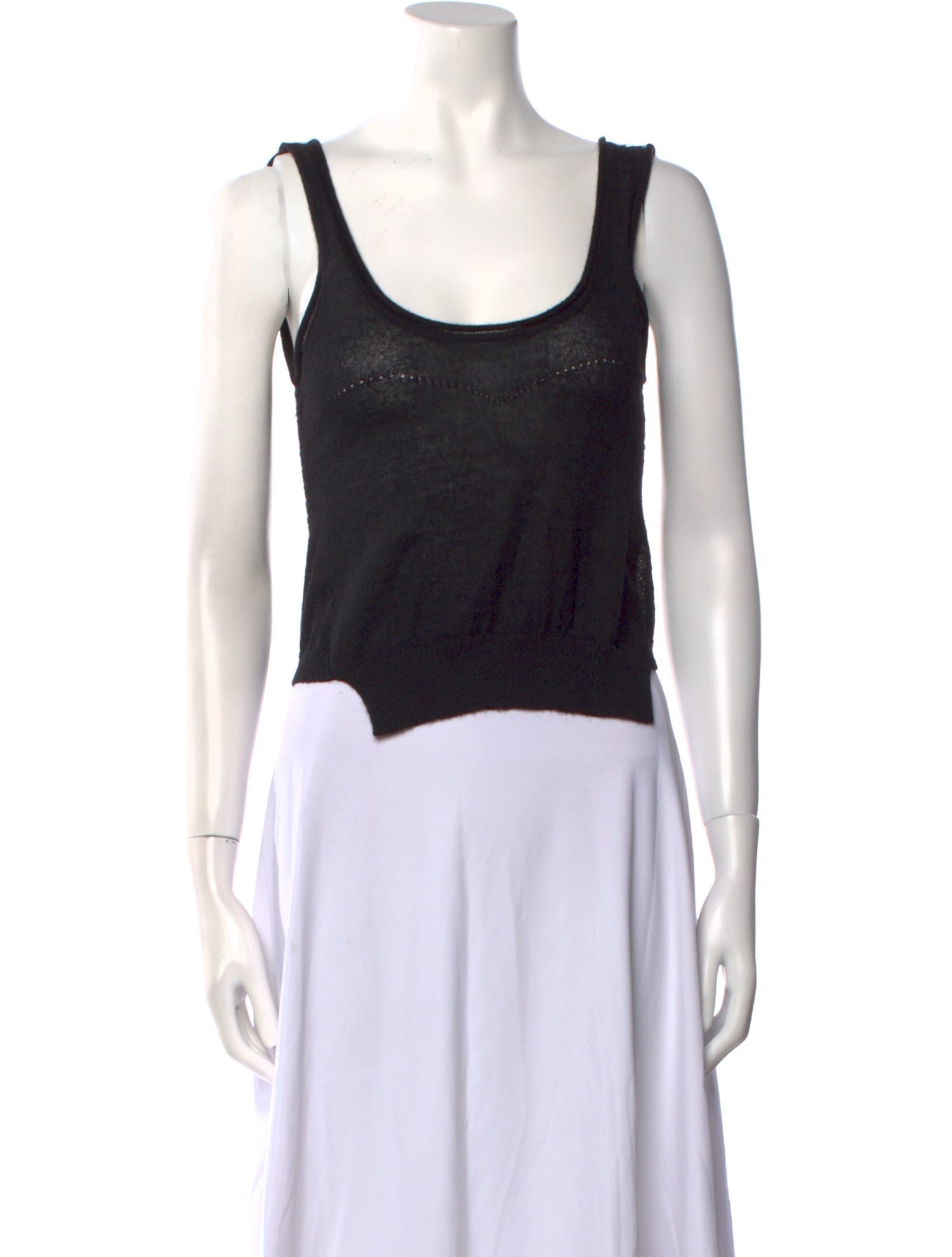 Rachel Comey Baby Alpaca Scoop Neck Crop Top