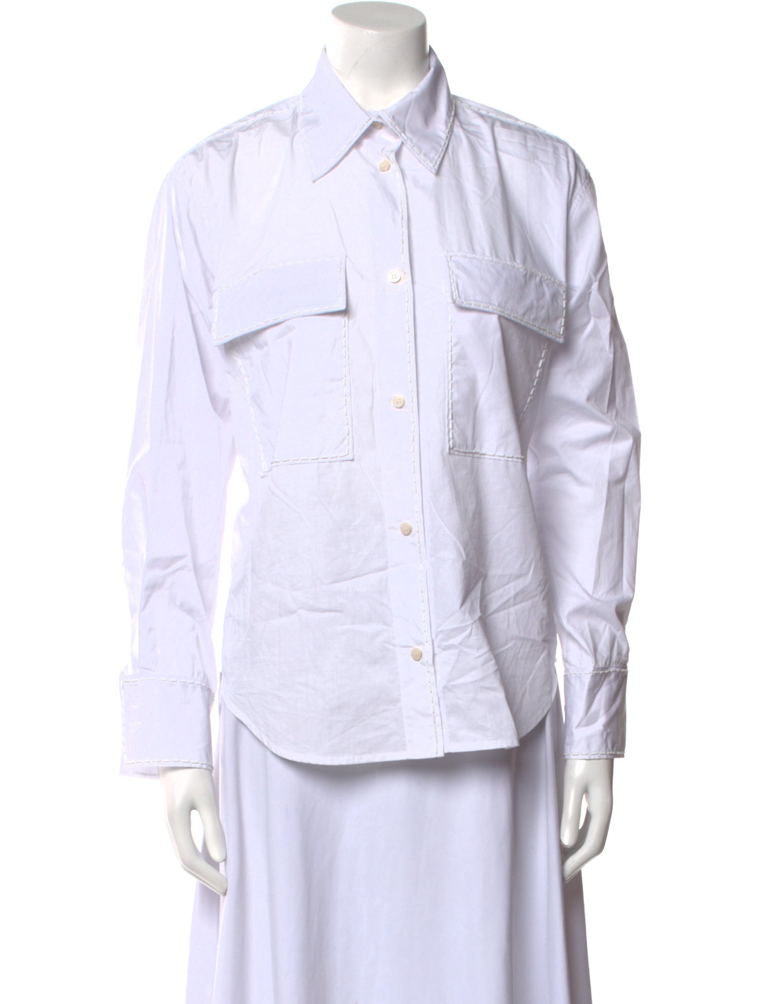 Rachel Comey Long Sleeve Button-Up Top