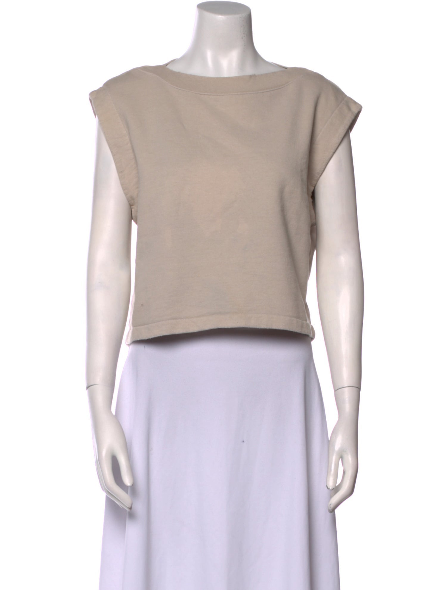 Rachel Comey Bateau Neckline Short Sleeve Crop Top