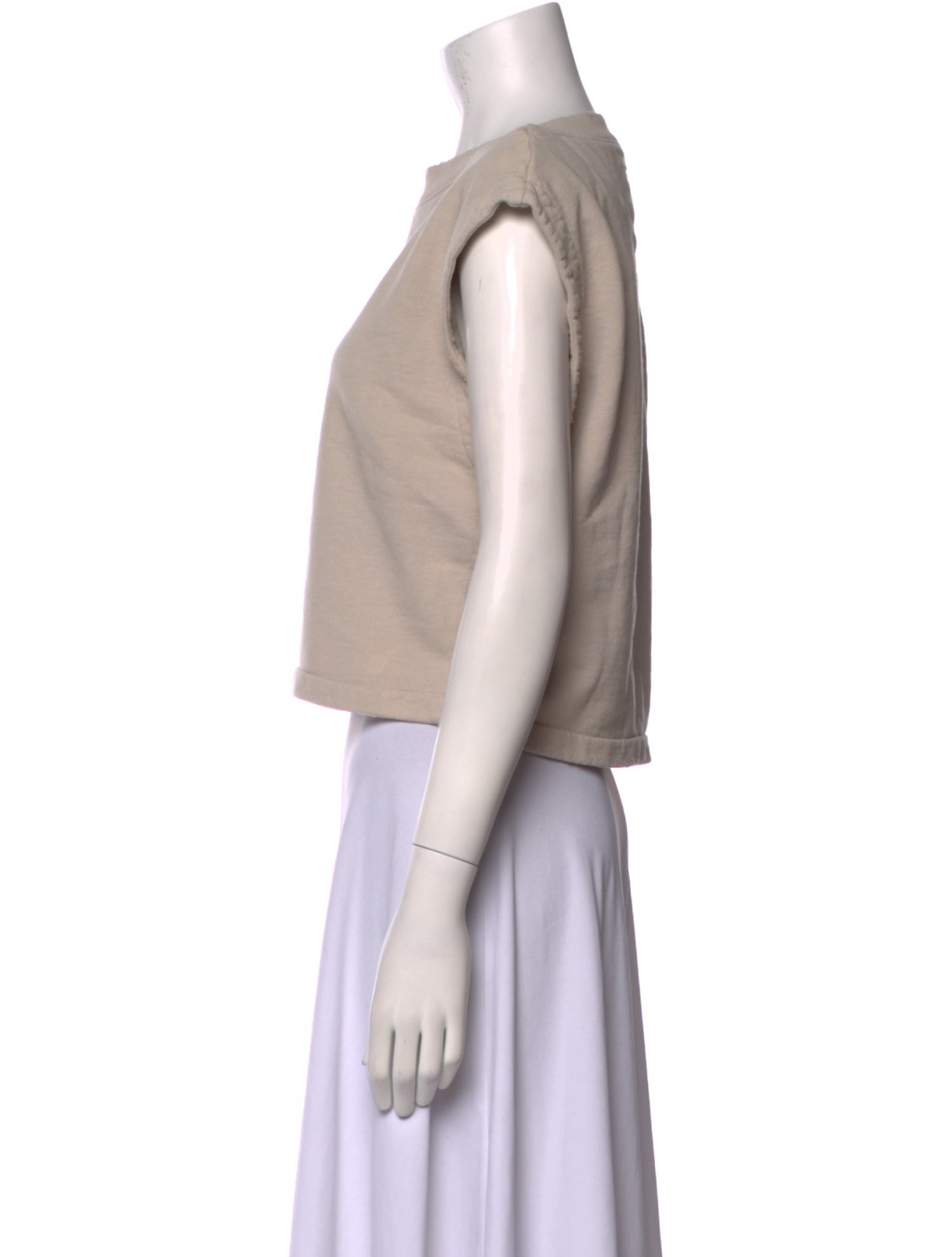 Rachel Comey Bateau Neckline Short Sleeve Crop Top