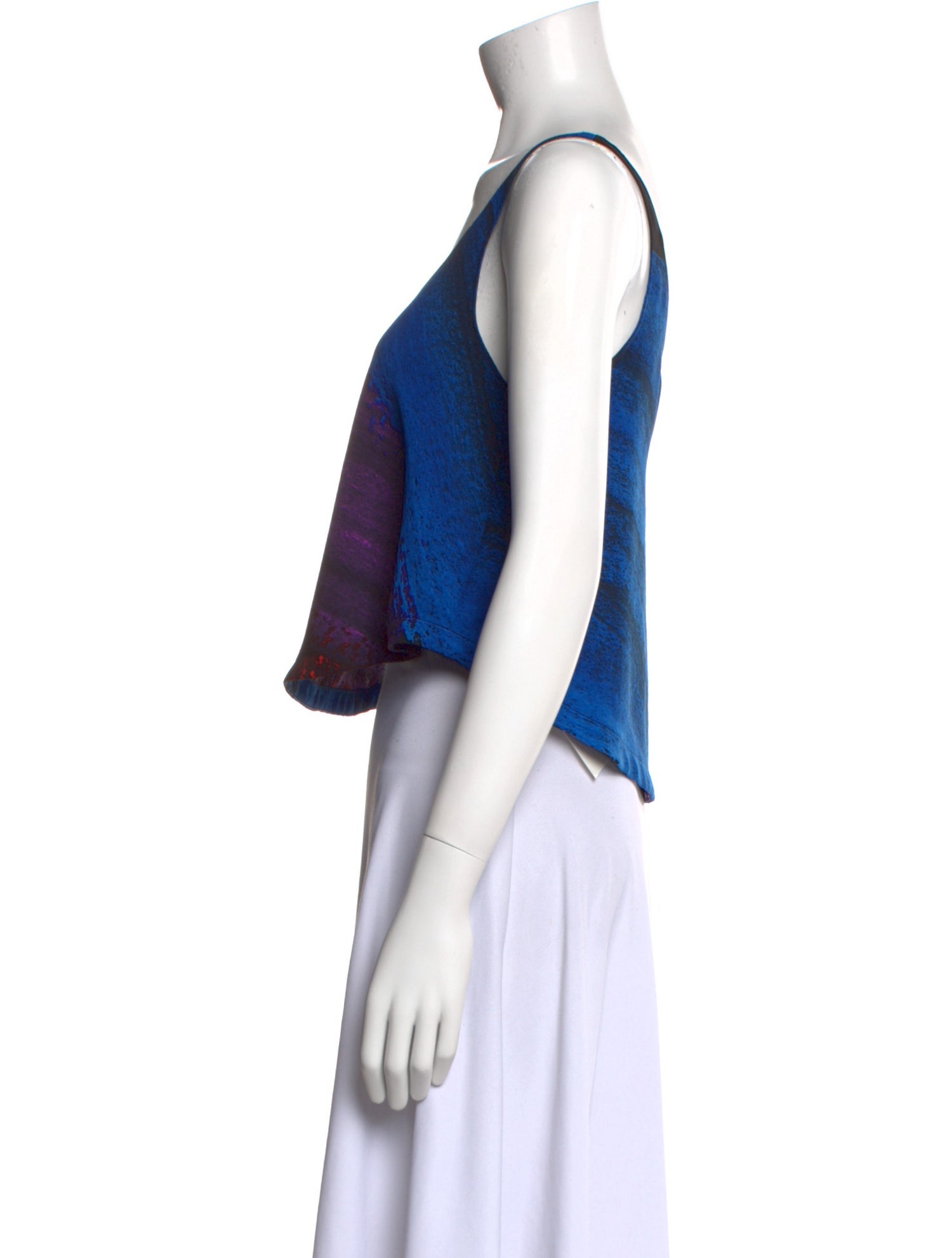 Rachel Comey Printed Scoop Neck Crop Top