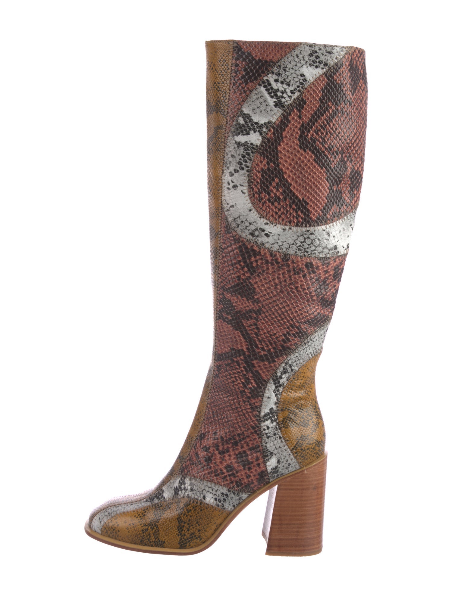 Rachel Comey Embossed Leather Animal Print Boots