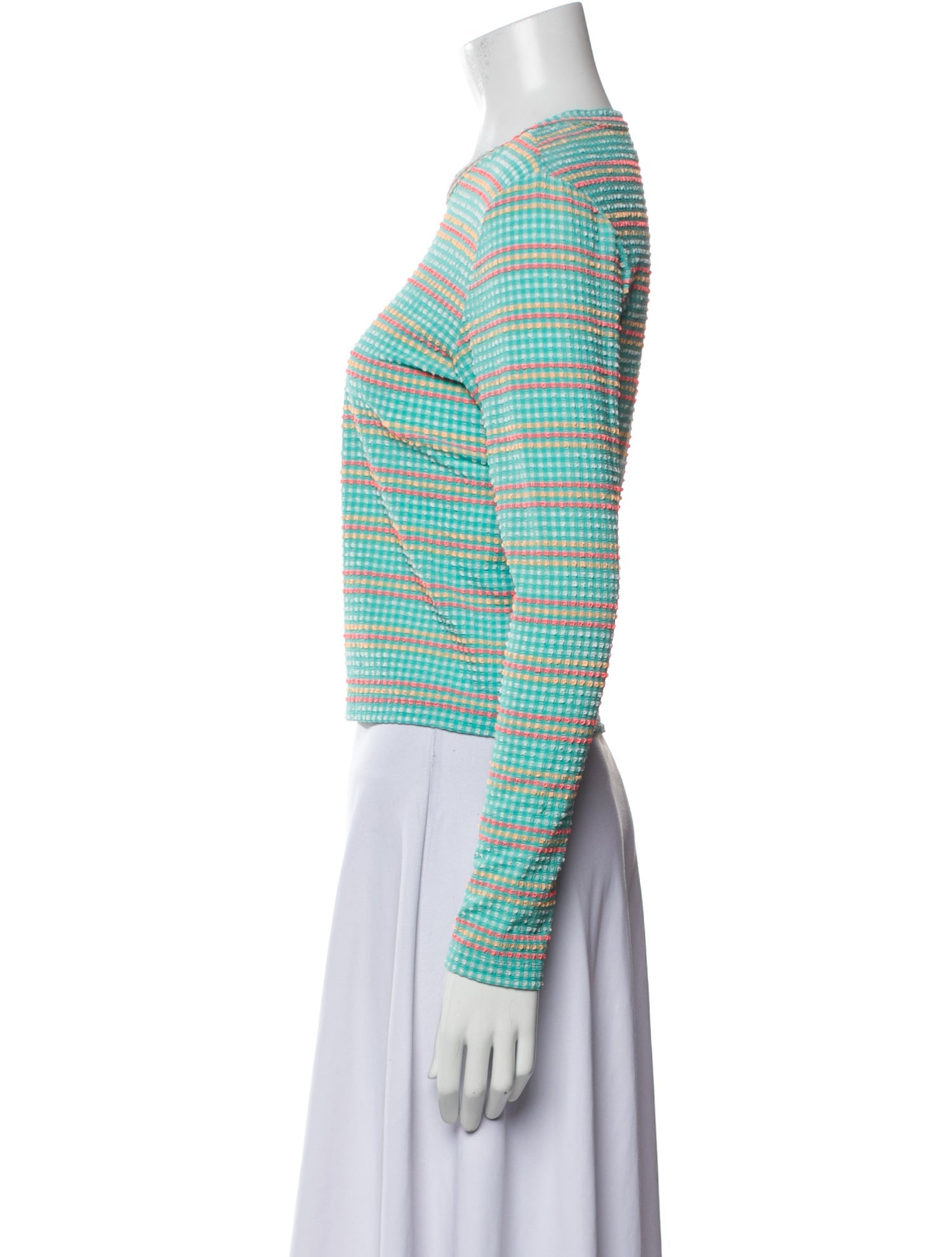 Rachel Comey Striped Crew Neck Crop Top