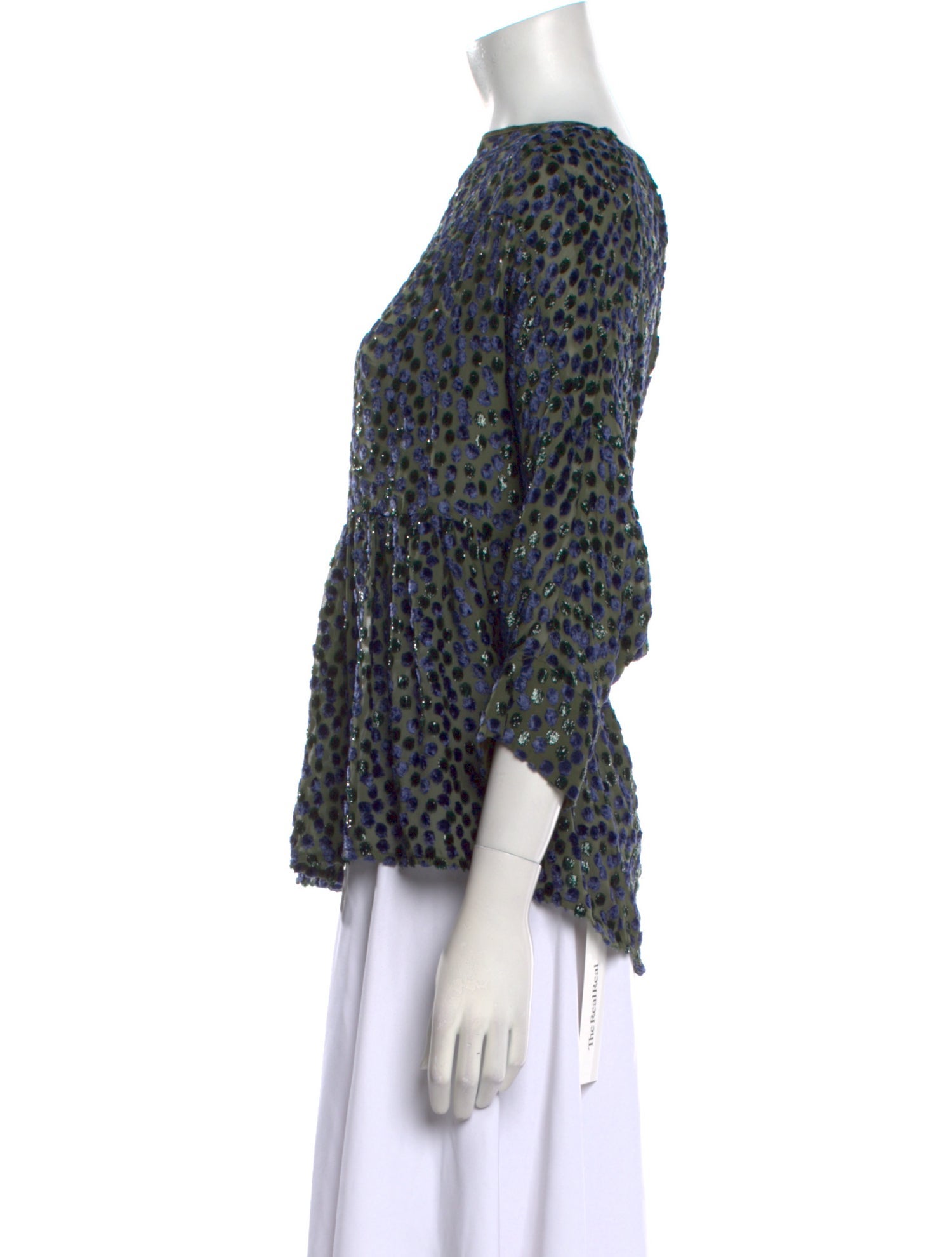 Rachel Comey Printed Bateau Neckline Blouse