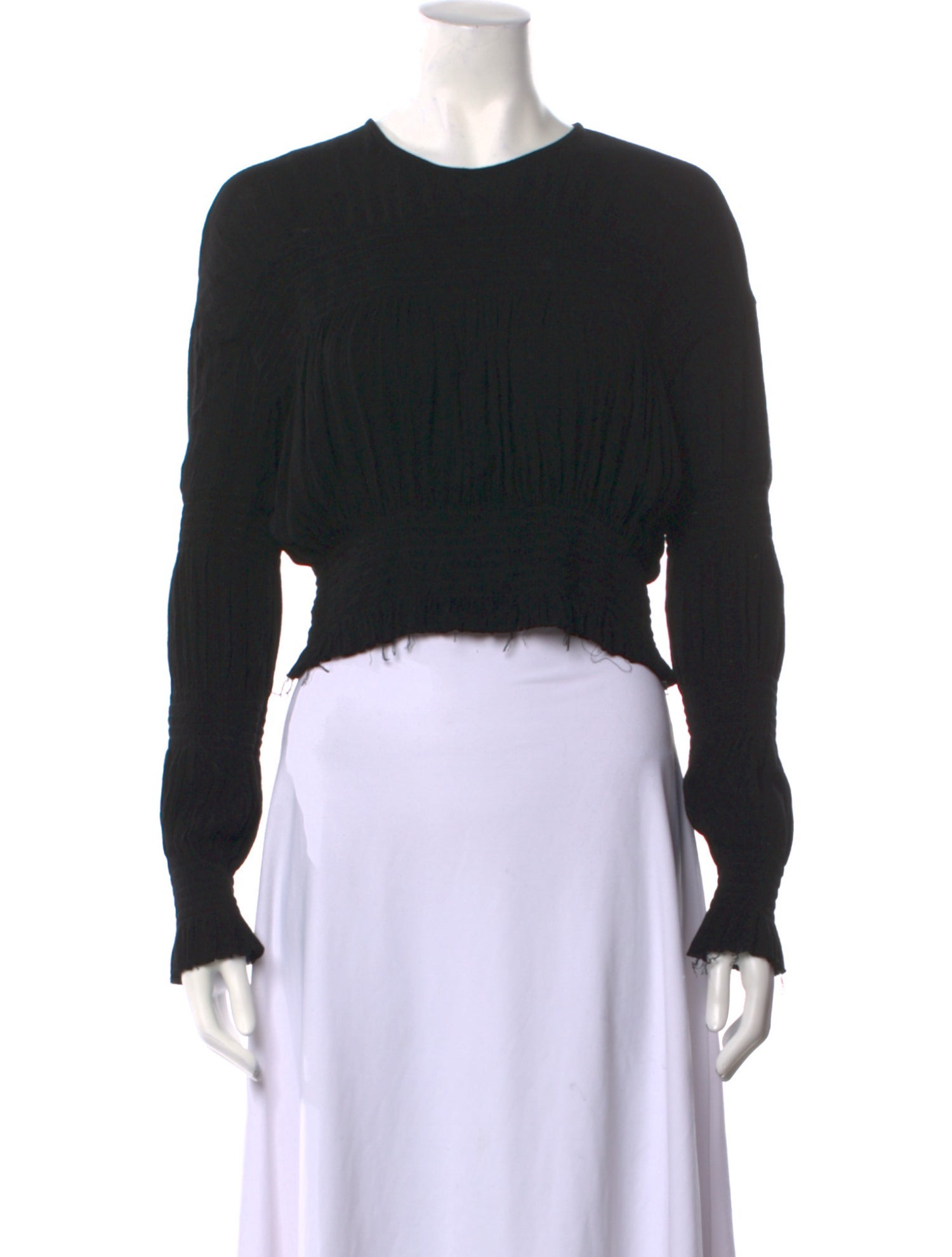 Rachel Comey Crew Neck Long Sleeve Crop Top