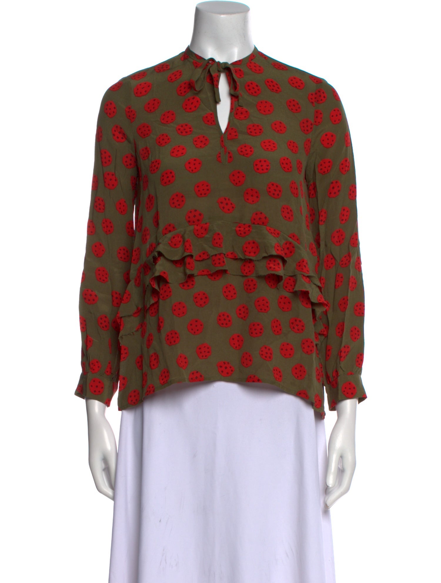 Rachel Comey Silk Tie-Dye Print Blouse