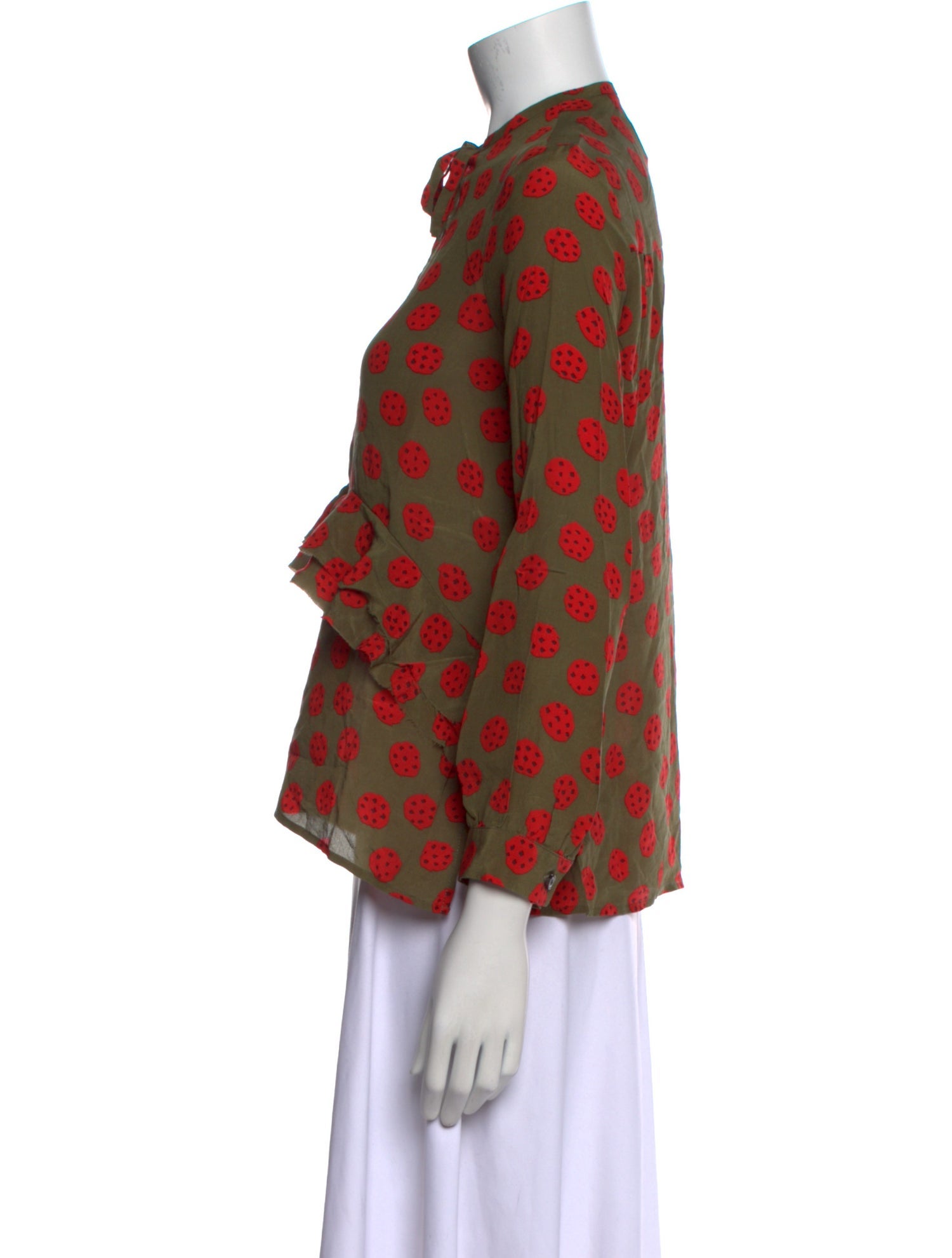 Rachel Comey Silk Tie-Dye Print Blouse