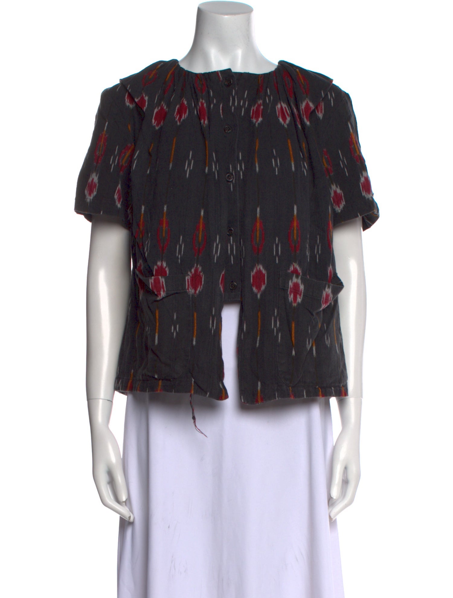 Rachel Comey Printed Bateau Neckline Blouse