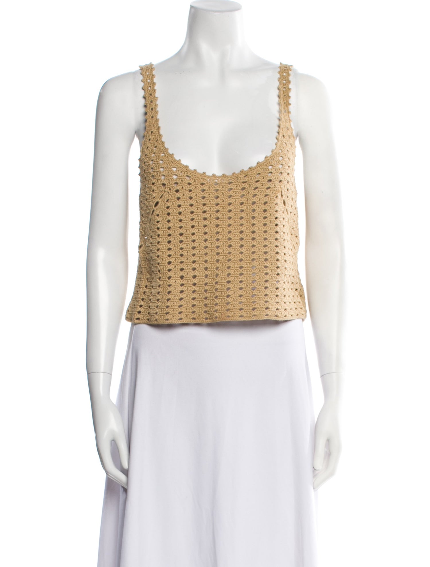 Rachel Comey Scoop Neck Sleeveless Crop Top