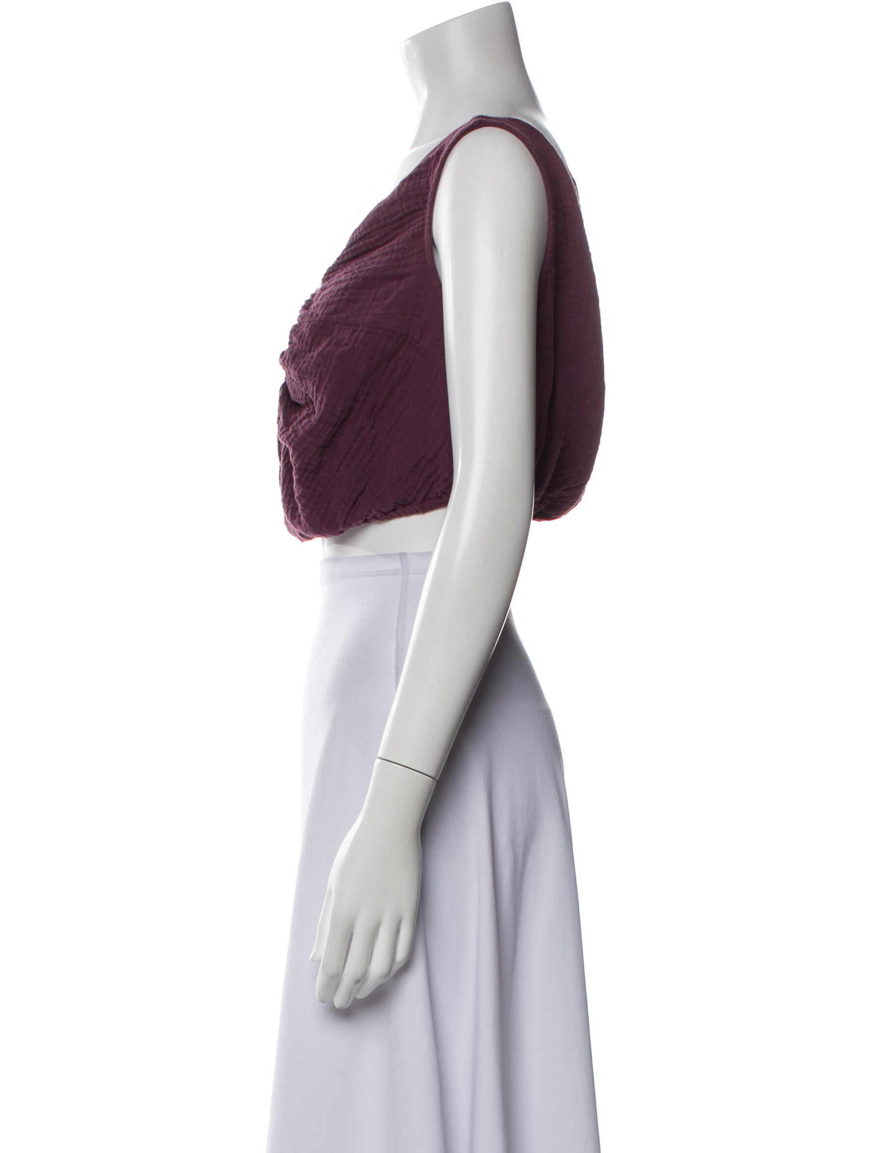 Rachel Comey Silk V-Neck Crop Top