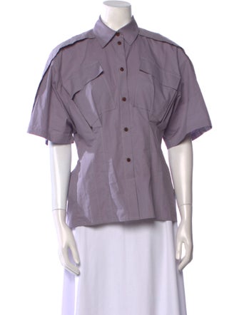 Rachel Comey Short Sleeve Button-Up Top
