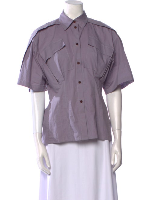 Rachel Comey Short Sleeve Button-Up Top
