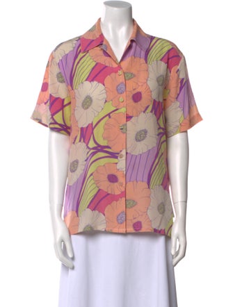 Rachel Comey Silk Printed Button-Up Top