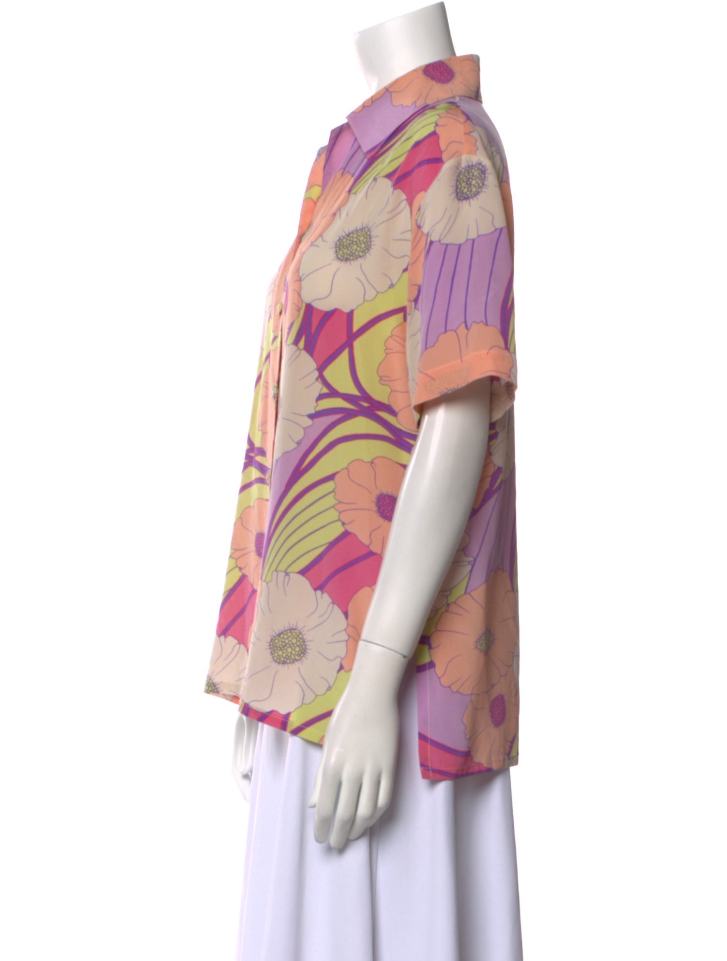 Rachel Comey Silk Printed Button-Up Top