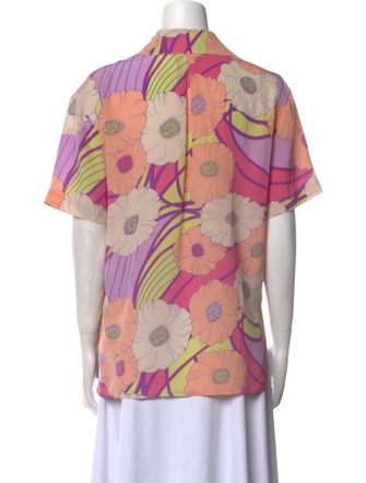 Rachel Comey Silk Printed Button-Up Top