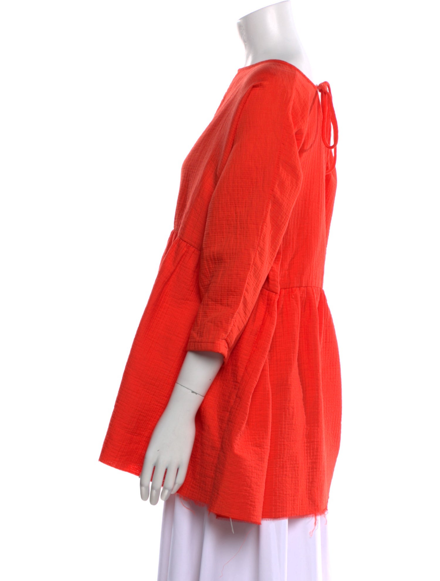 Rachel Comey Bateau Neckline Three-Quarter Sleeve Blouse